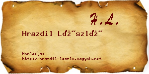 Hrazdil László névjegykártya